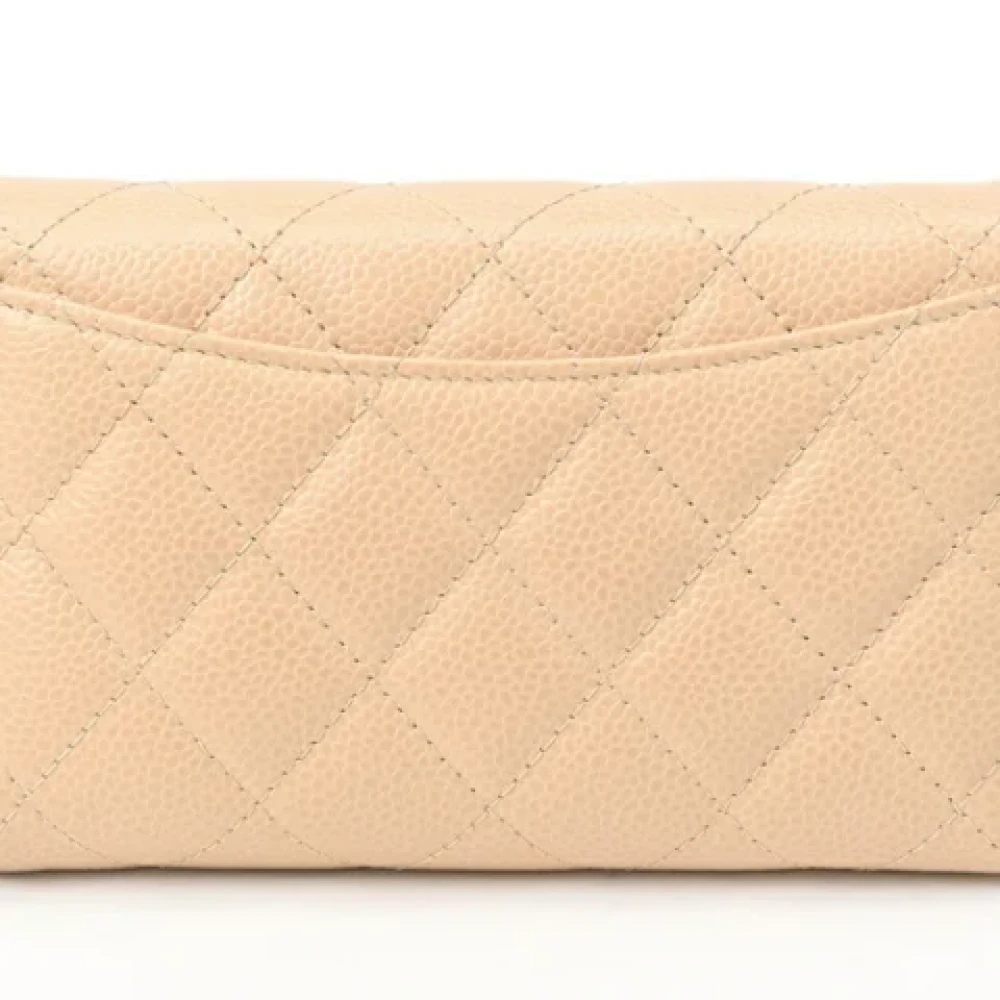 Chanel Vintage Pre-owned Leather wallets Beige Dames