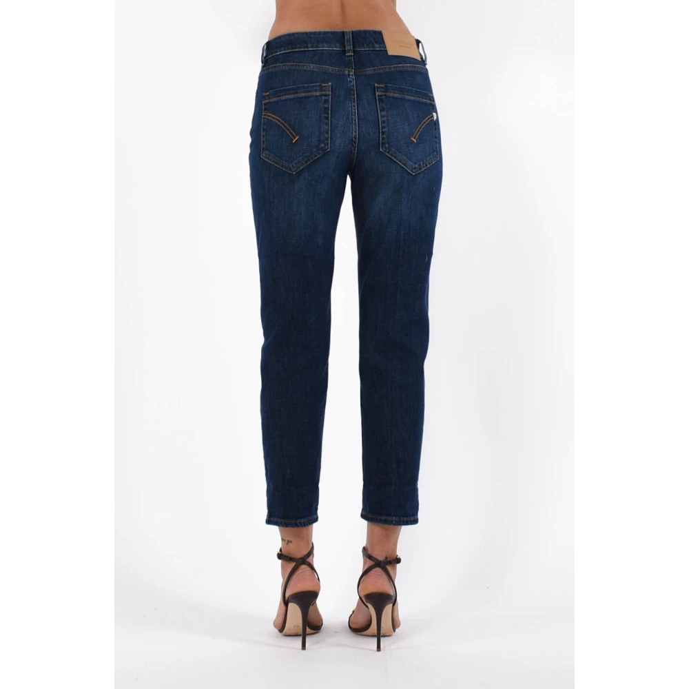 Dondup Laaghangende versierde enkel jeans in denim Blue Dames