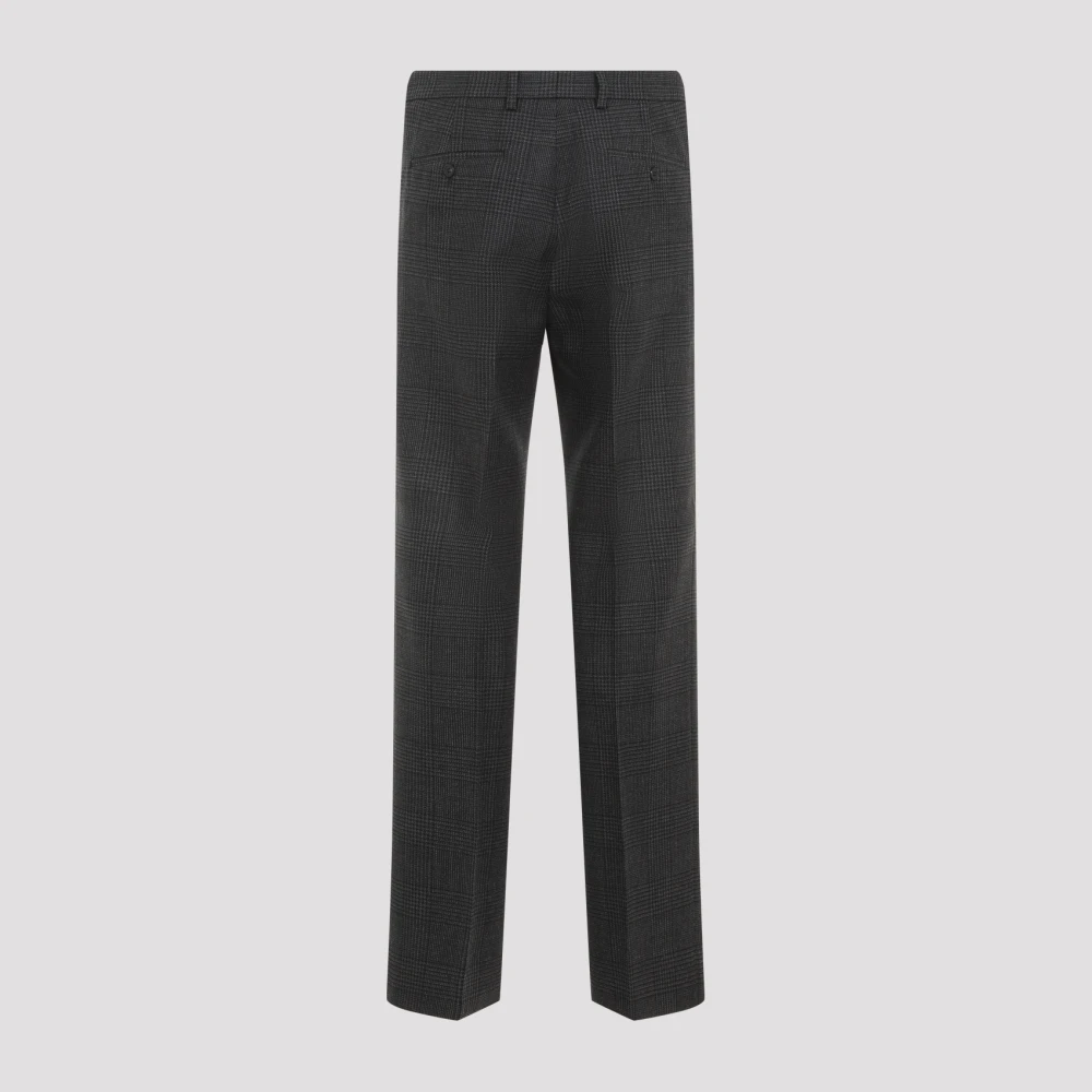 Prada Luxe Grijze Wollen Broek Aw24 Gray Heren