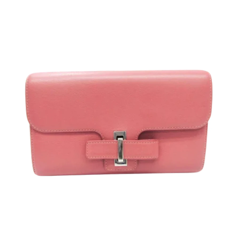 Delvaux Pre-owned Leather wallets Pink Dames