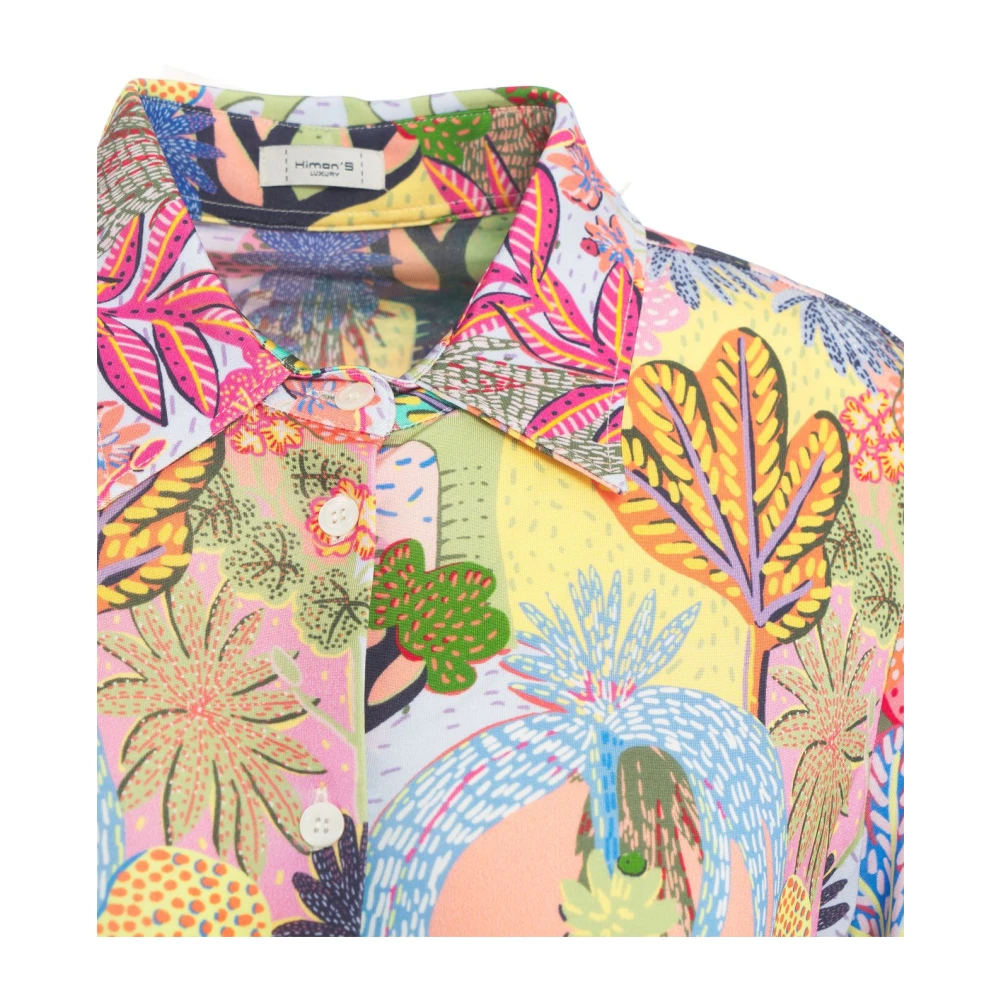 Himon's Multicolor Overhemdjurk met Overhemdkraag Multicolor Dames