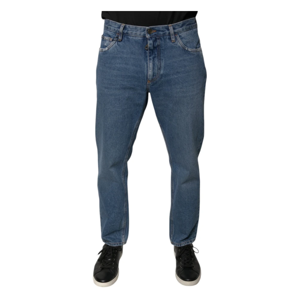 Dolce & Gabbana Loose Fit Jeans, Male, M, Slim-Fit Jeans Blue