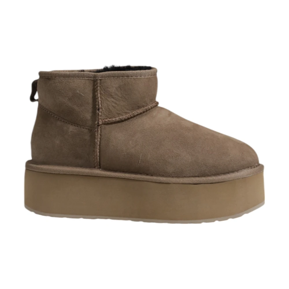 Emu Leather Women's Shoes Fall/Winter Collection - Female - Winter Boots - Beige - 7 Uk - Shoes