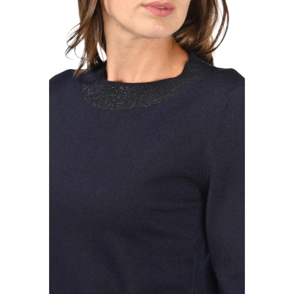 Gran Sasso Kasjmier Lurex Trui Blue Dames