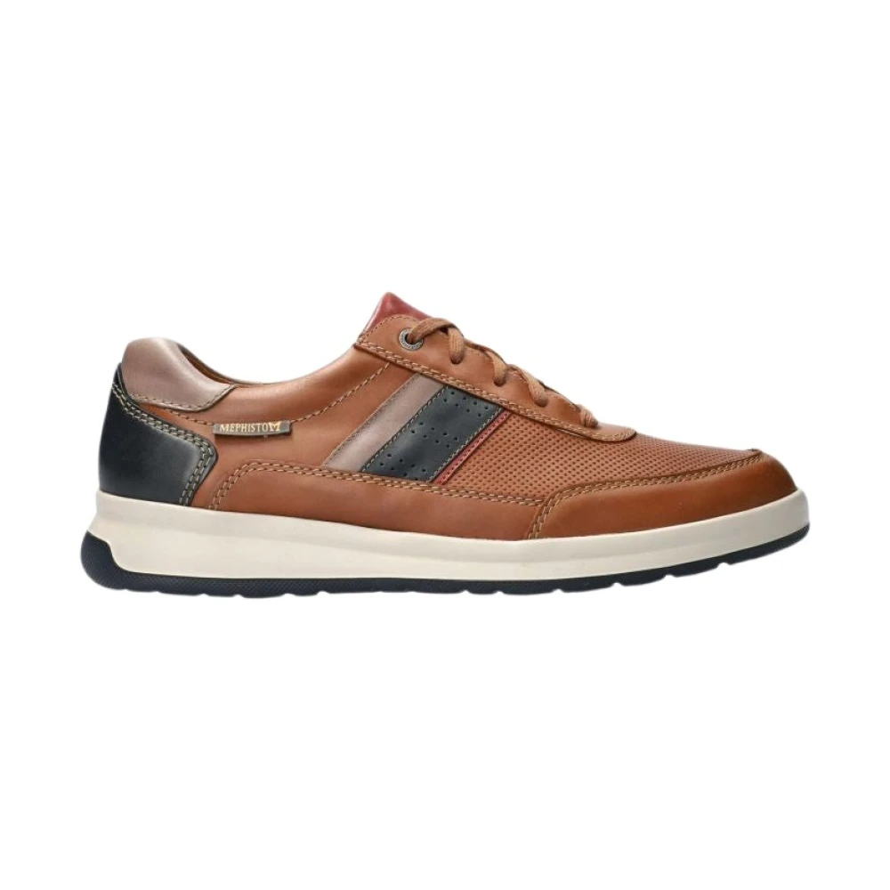 Mephisto Leren sneaker met relaxte pasvorm Heren Schoenen Bruin