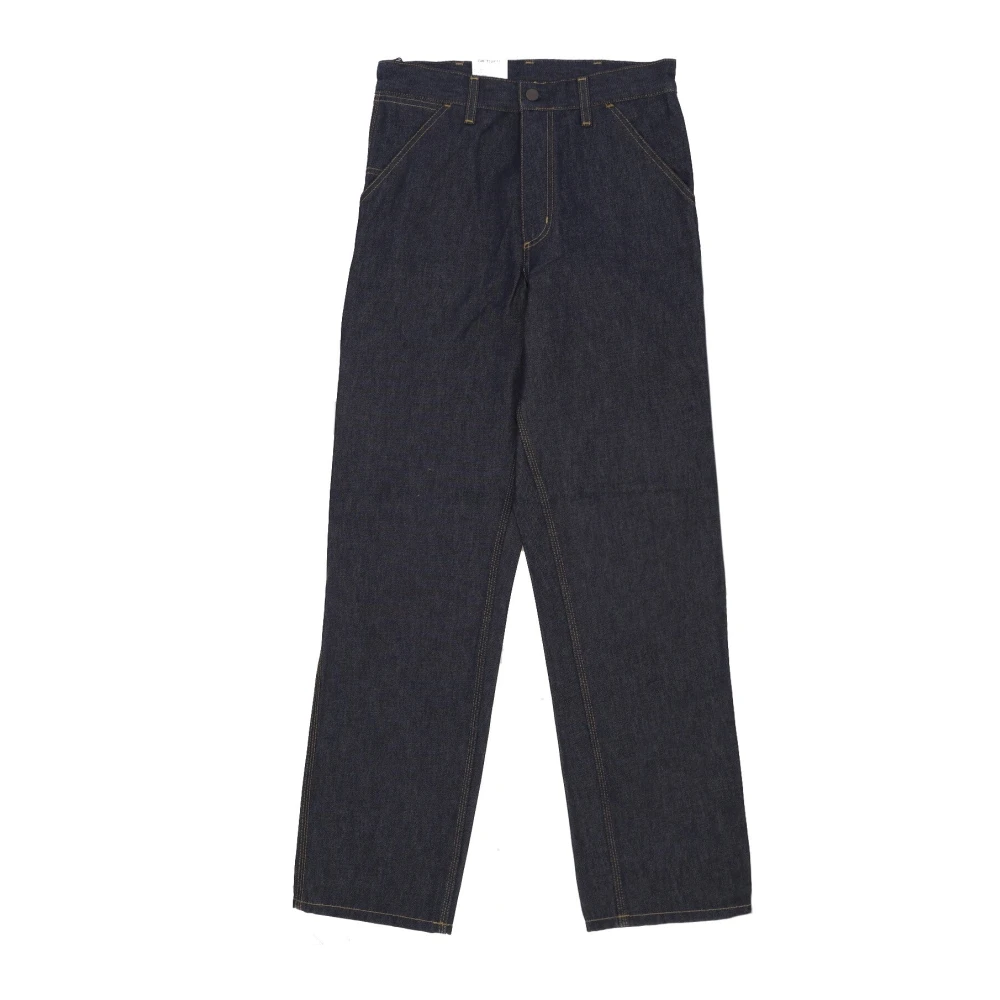 Carhartt WIP Blauwe Rigid Werkbroek Blue Heren