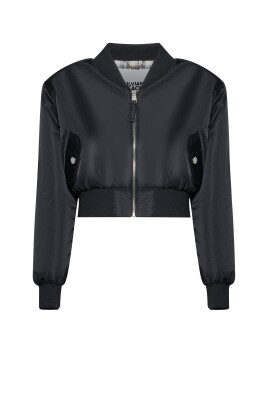 Veste Noire Silvian Heach - Taille XS (36) - Douce En Polyester - Occasion Très Bon État