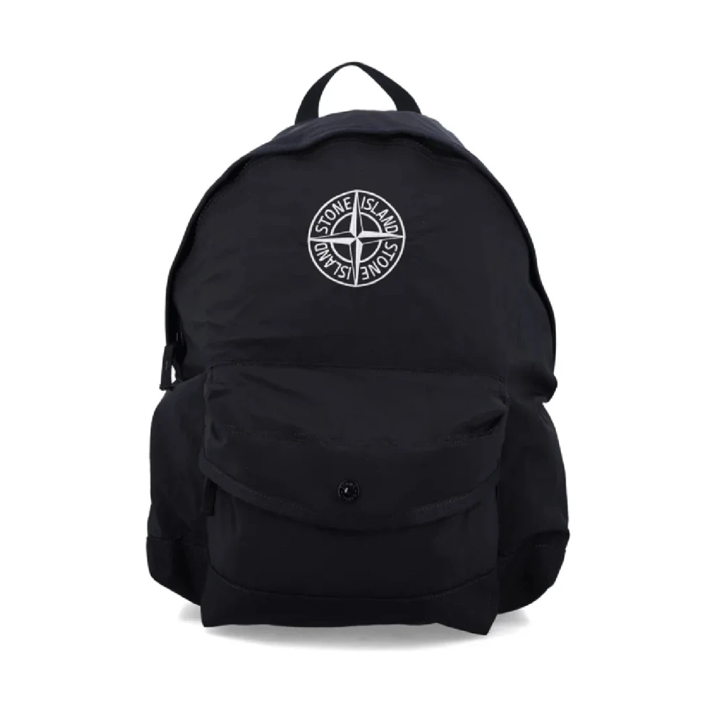 Stone Island Unisex Kids Black Nylon Metal Zaino - School Bags - One Size - Kids