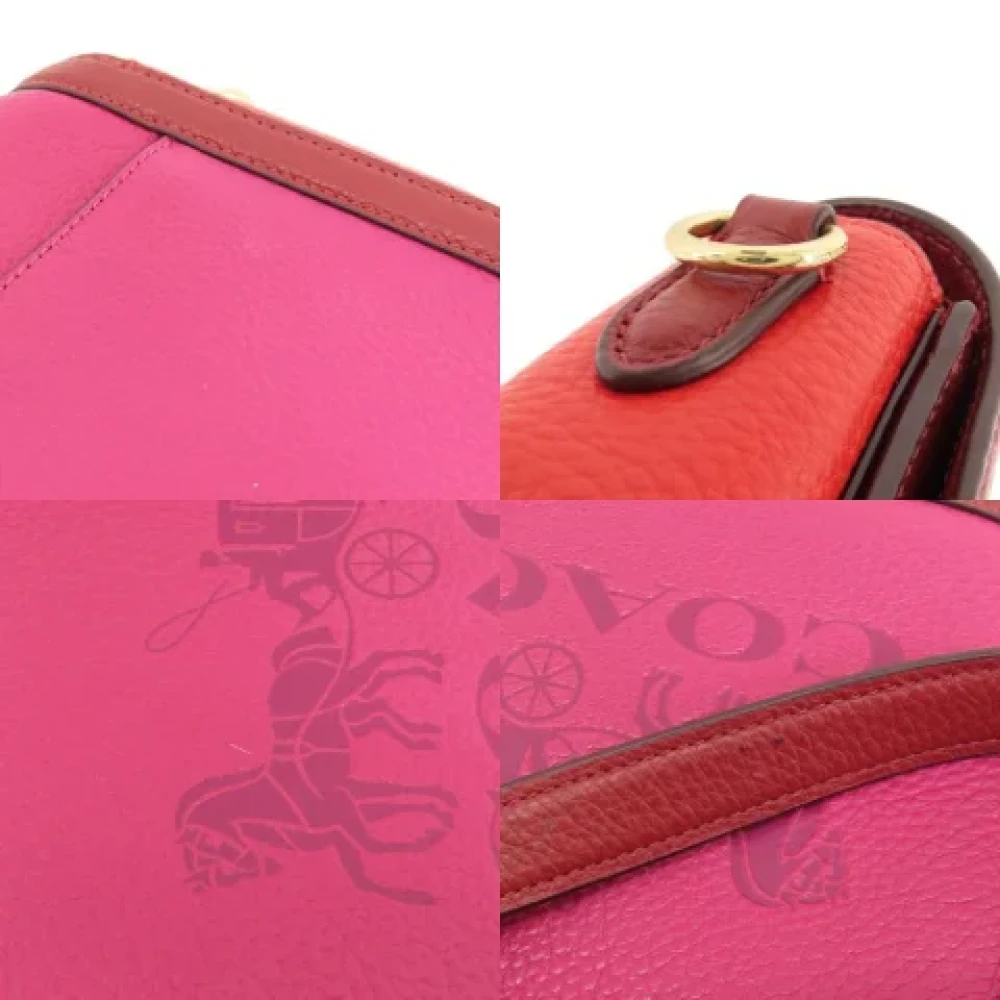 Coach Pre-owned Leather shoulder-bags Red Dames