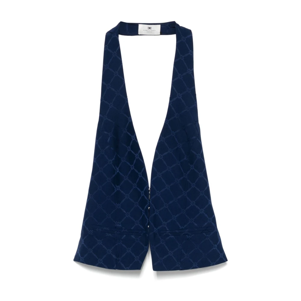 Elisabetta Franchi Blauwe Jassen voor Vrouwen Blue Dames