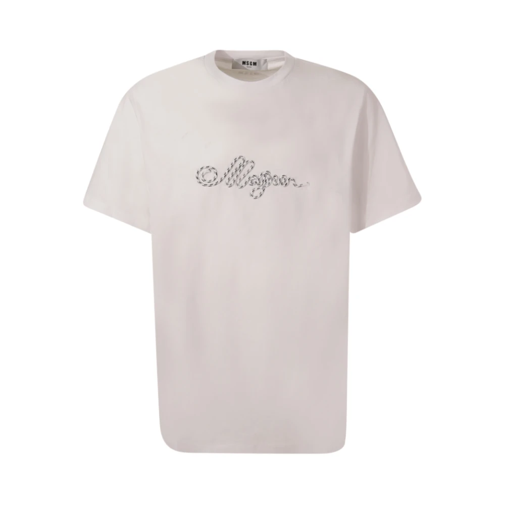 Msgm - Tops > T-Shirts - Beige - Msgm - Modalova