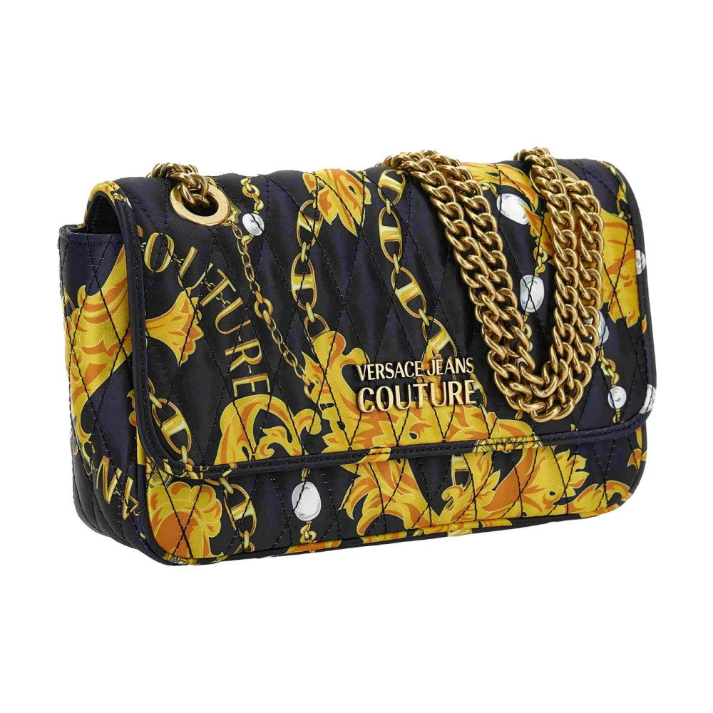 Versace Jeans Couture Zwarte tassen voor modieuze stijl Multicolor Dames