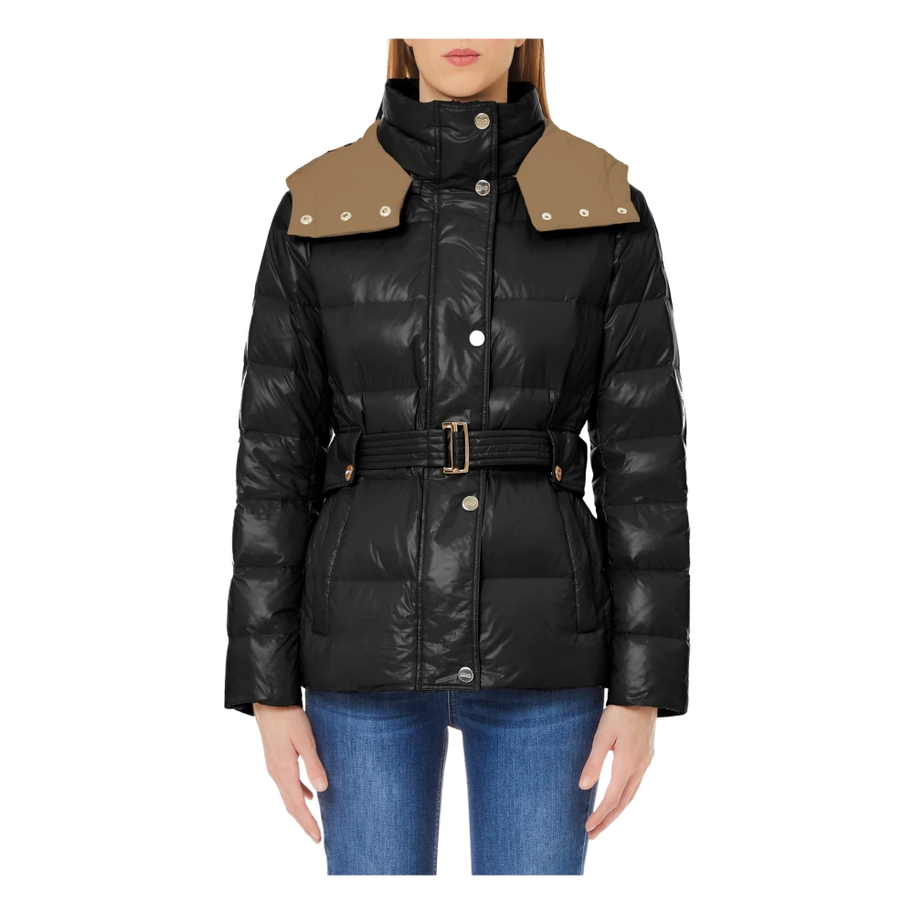 Liu Jo Korte Donsjas Veren Gevoerd Black Dames
