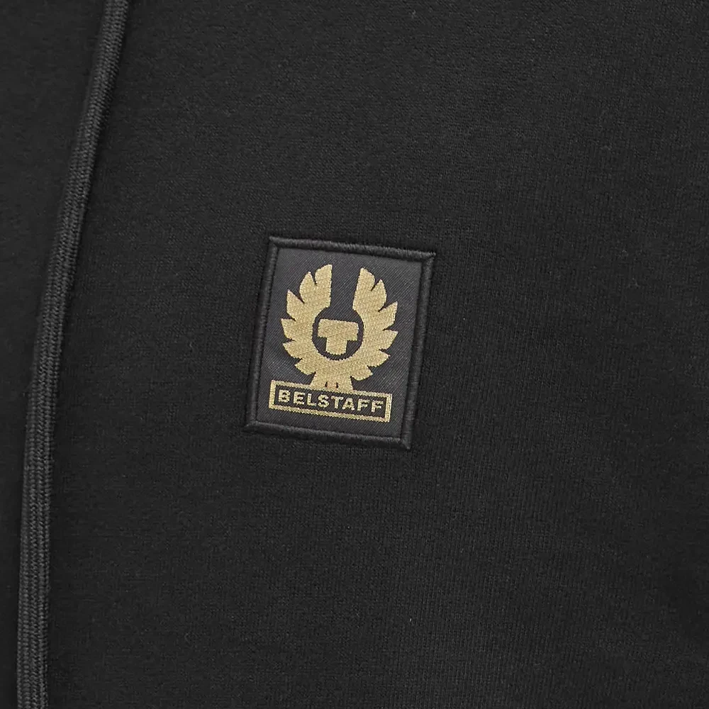 Belstaff Zwarte katoenen hoodie met Phoenix-patch Black Heren