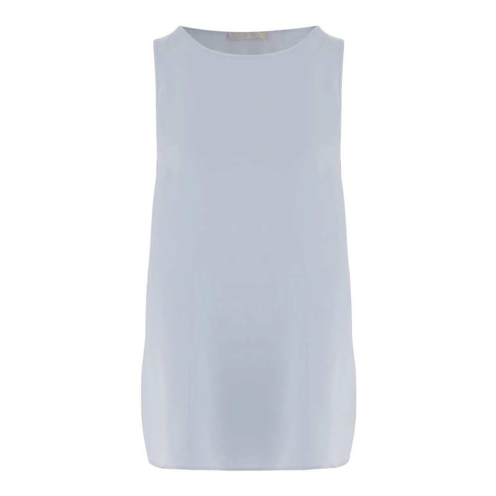 Allude Women's Blue Stretch Silk Top - Sleeveless Tops - S - Tops