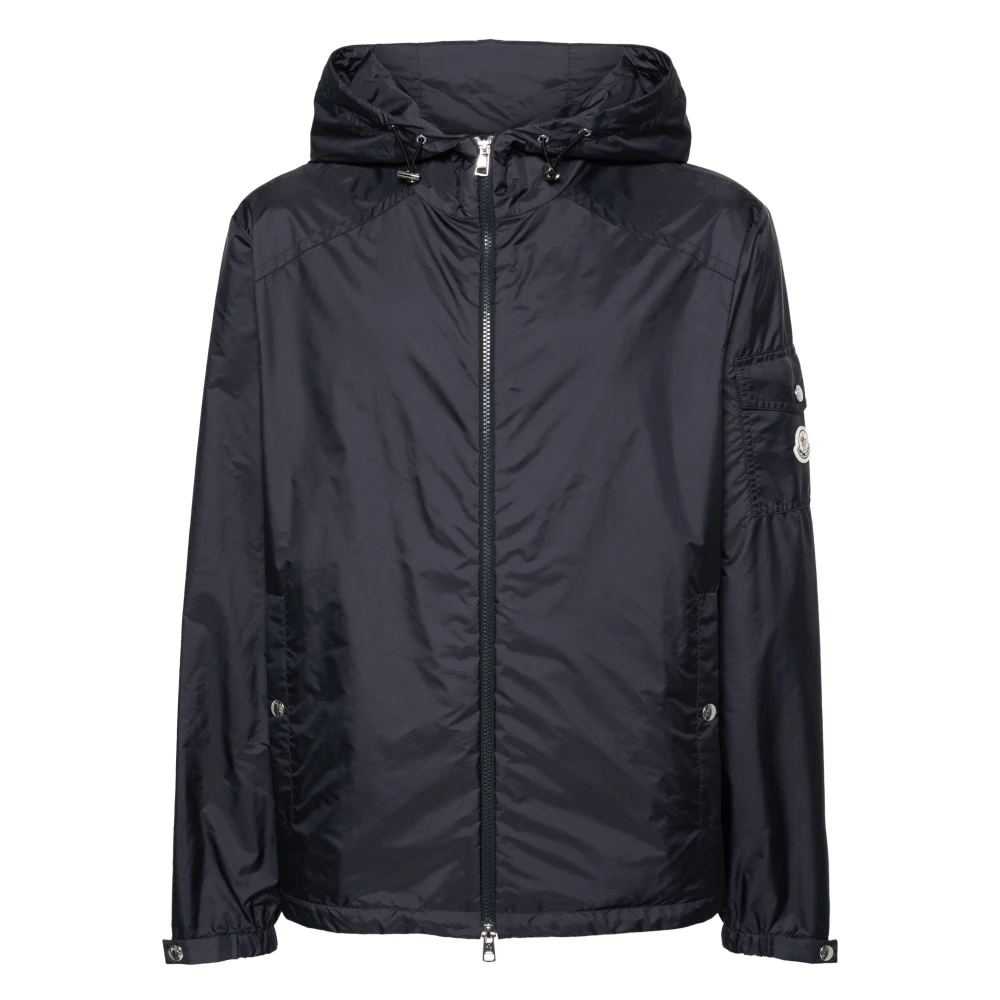 Moncler Hoodie met Logo-Patch in Marineblauw Blue Heren