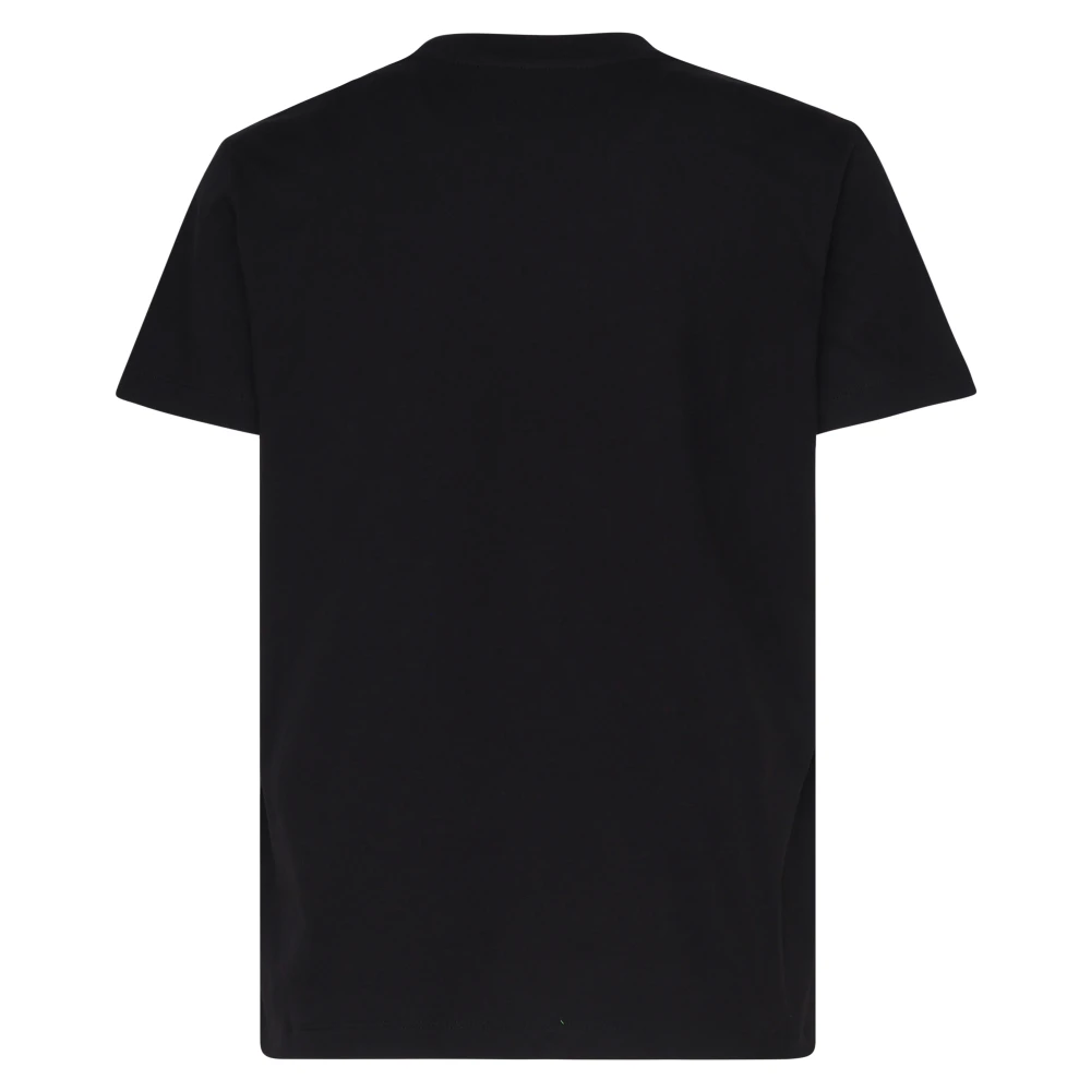 Moncler Zwart Katoenen Jersey Crew Neck T-shirt Black Dames