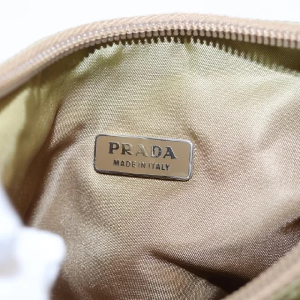 Prada Vintage Pre-owned Fabric prada-bags Beige Dames