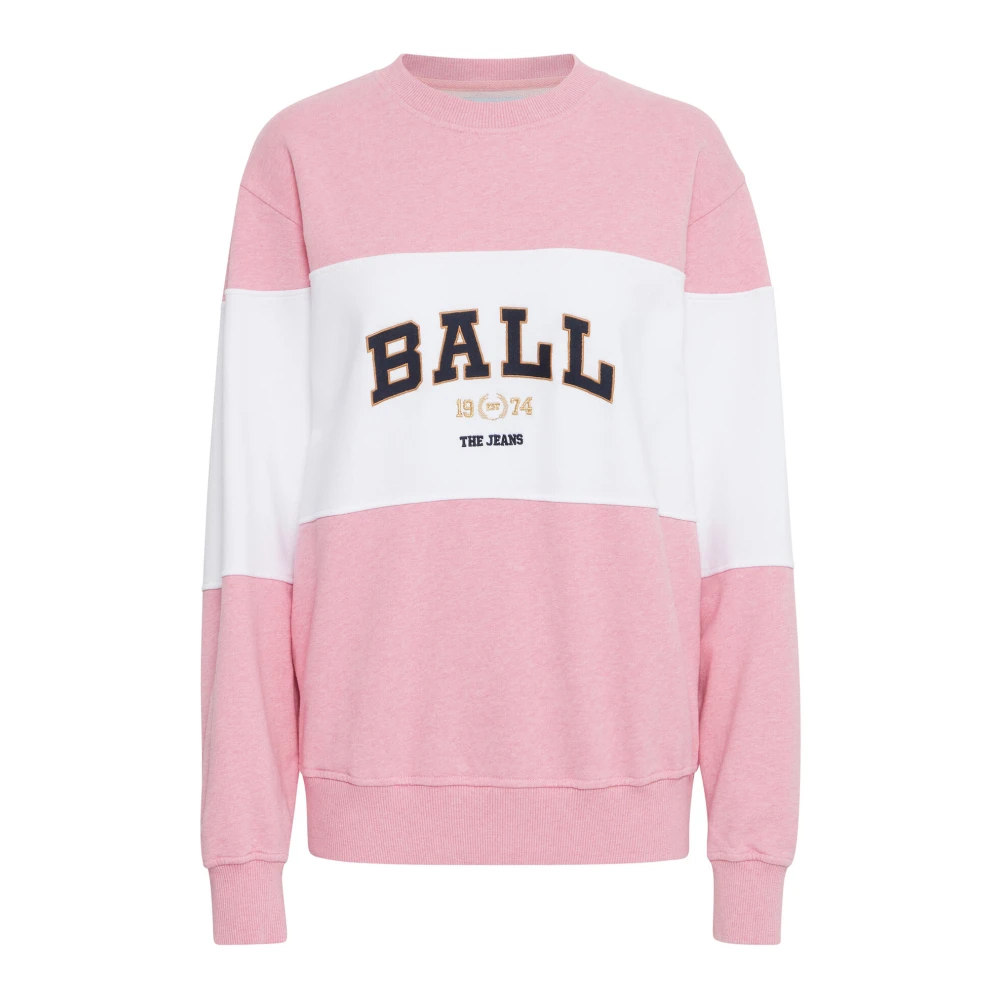 Ball Sportig Sweatshirt med Snygg Print Pink, Dam