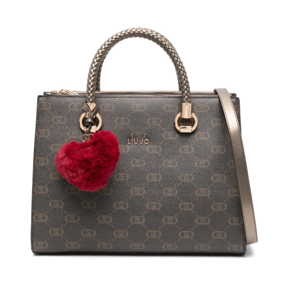 Liu Jo Bruine Logo Print Handtas Brown Dames