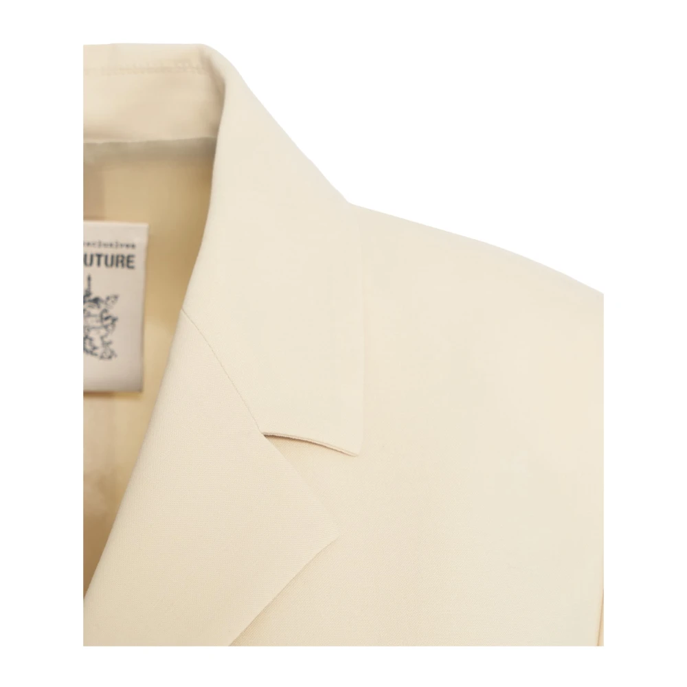 Semicouture Stijlvol Beige Fiona Blazer Beige Dames