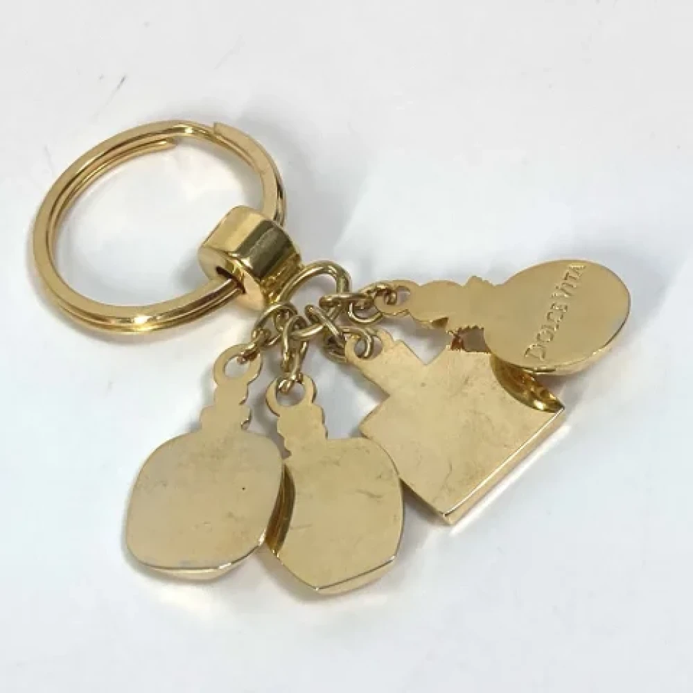 Dior Vintage Pre-owned Metal key-holders Yellow Dames