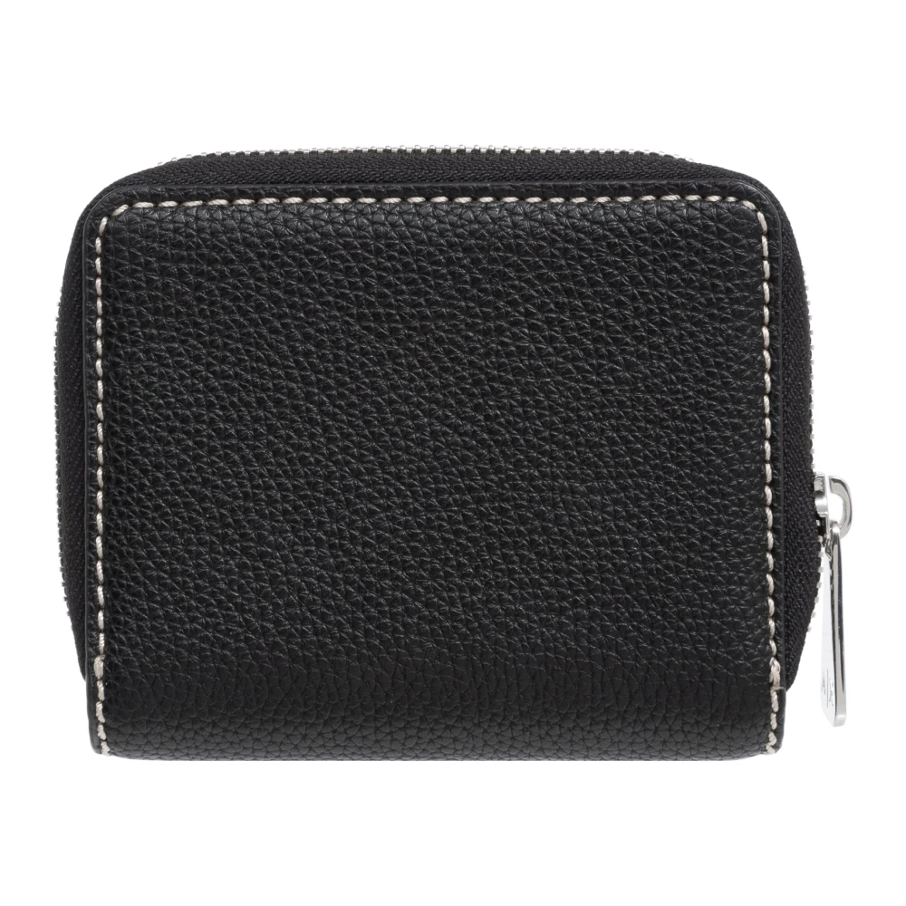 Armani Exchange Stijlvolle Portemonnee met Knoopsluiting Black Dames