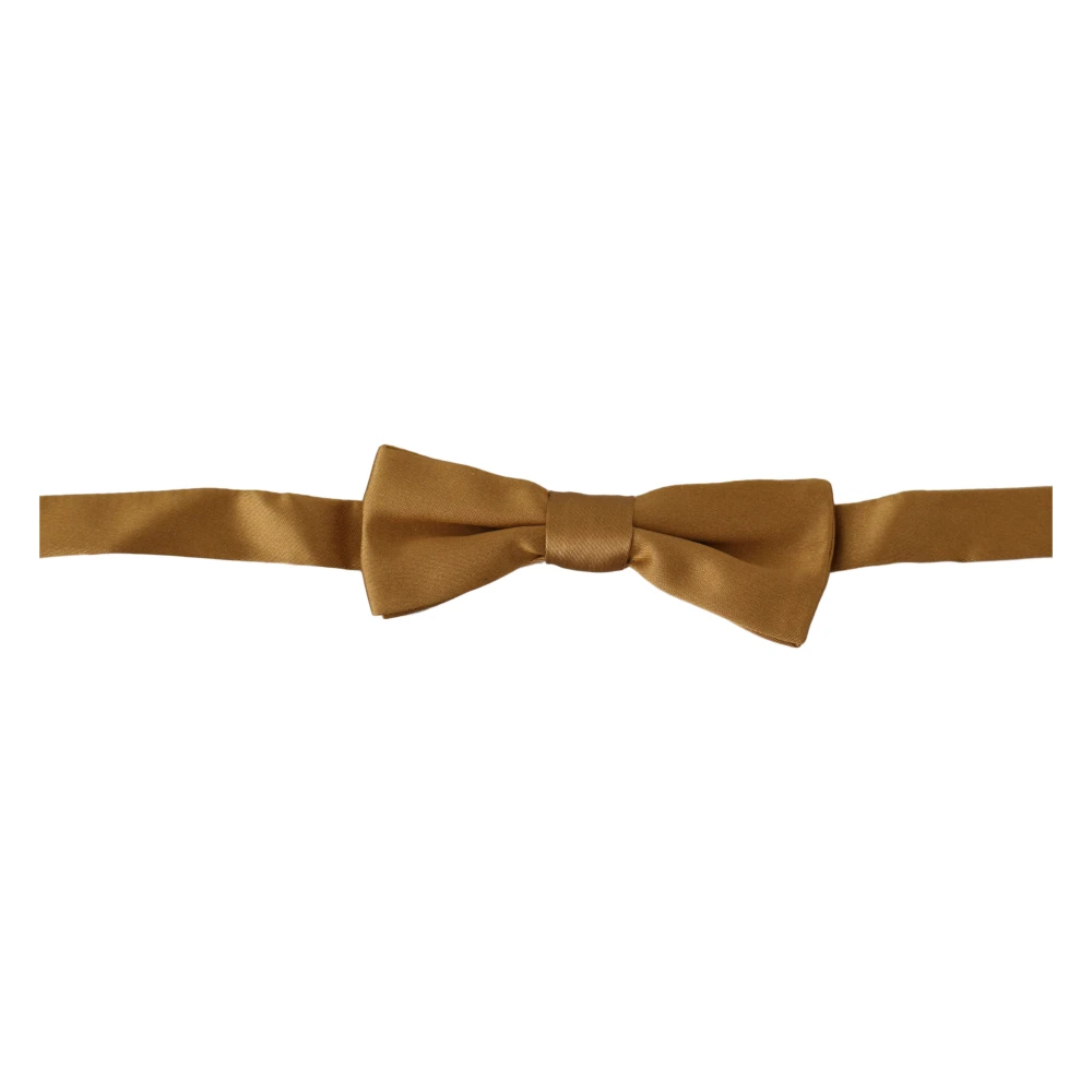 Dolce & Gabbana Men's Gold Opulent Silk Bow Tie