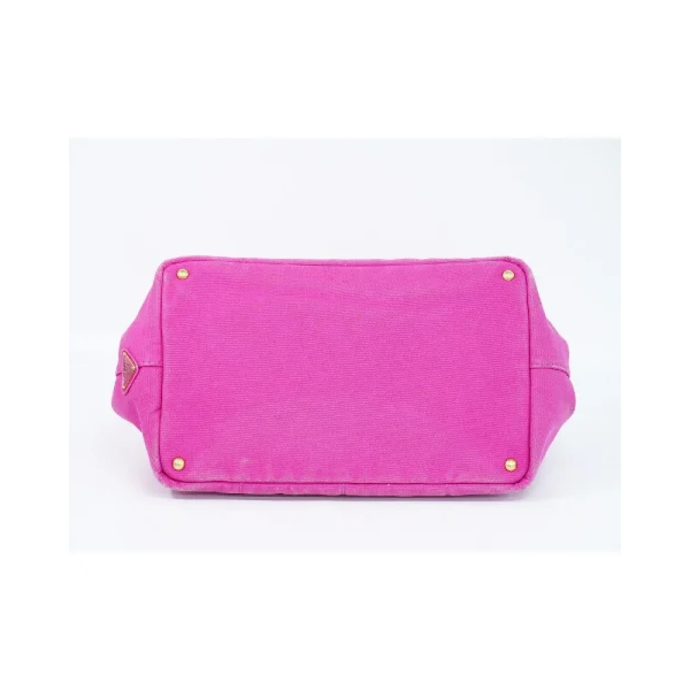 Prada Vintage Pre-owned Canvas handbags Pink Dames