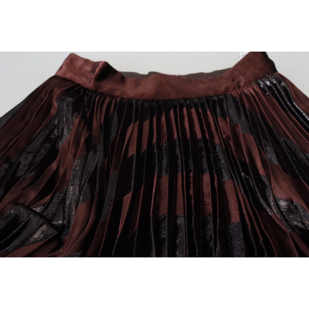 Dolce & Gabbana Elegante Maxi Rok met Hoge Taille Red Dames