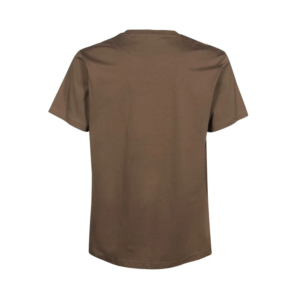 Les Deux Katoenen Logo T-shirt Brown Heren