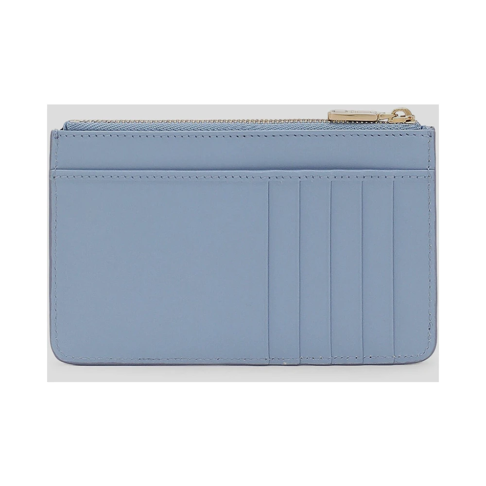 Dolce & Gabbana Leren Logo Portemonnee Blue Dames