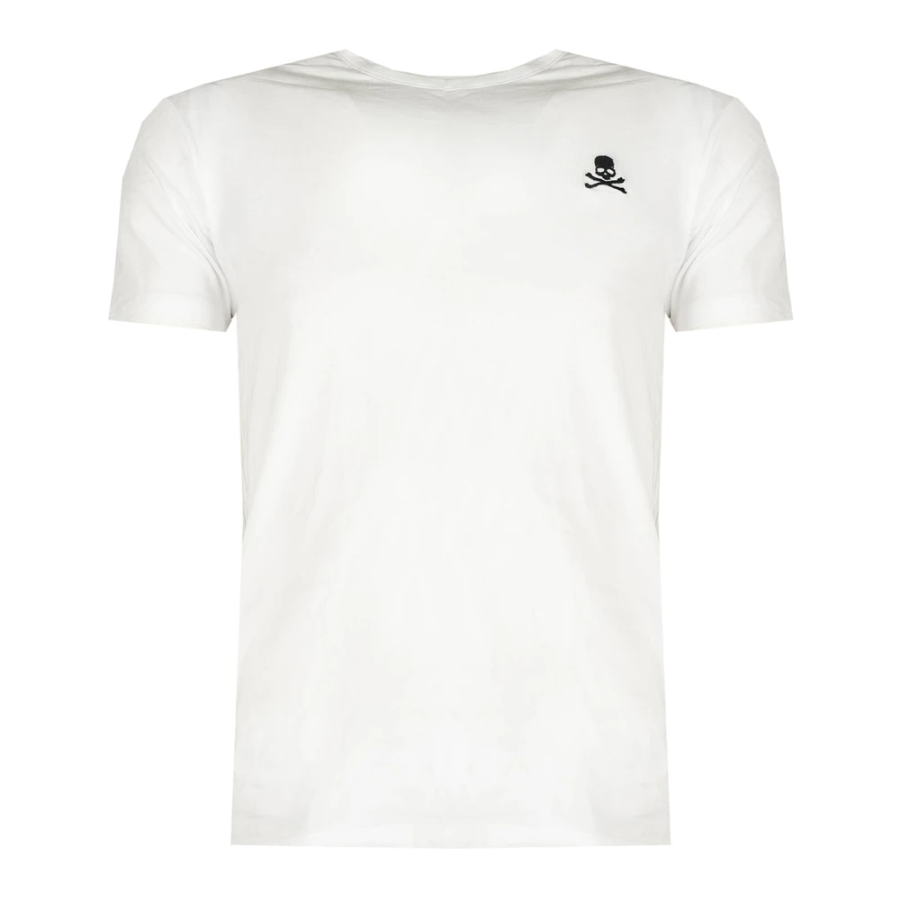 Philipp Plein Rund Hals Logo T-shirt White, Herr