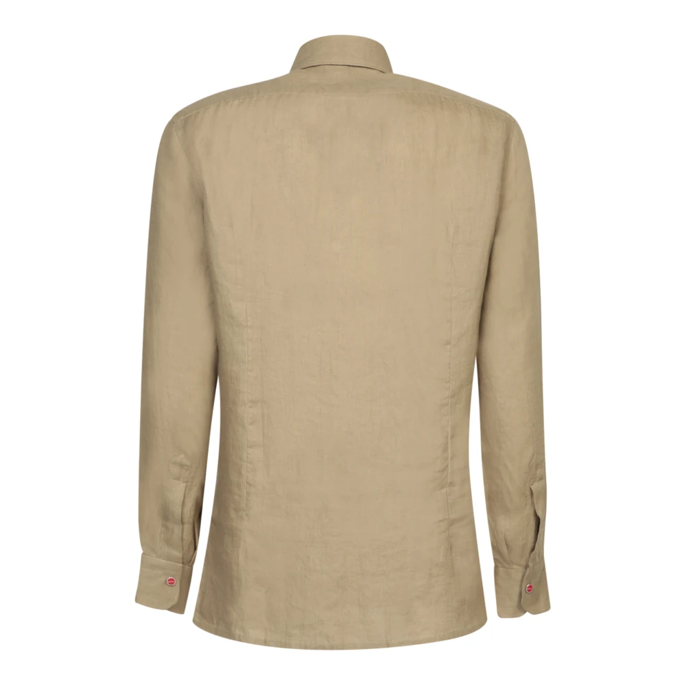 Kiton Witte T-shirts & Polo's voor Mannen Brown Heren