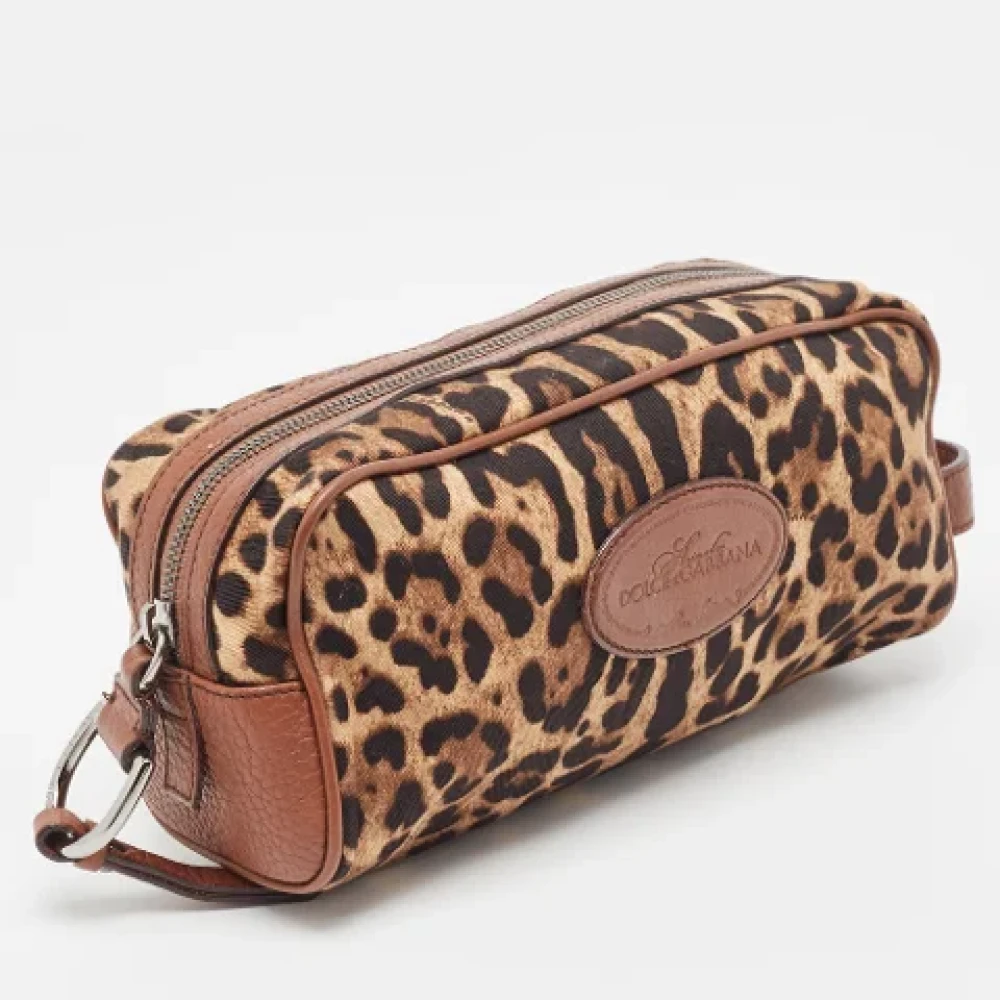 Dolce & Gabbana Pre-owned Fabric pouches Brown Dames