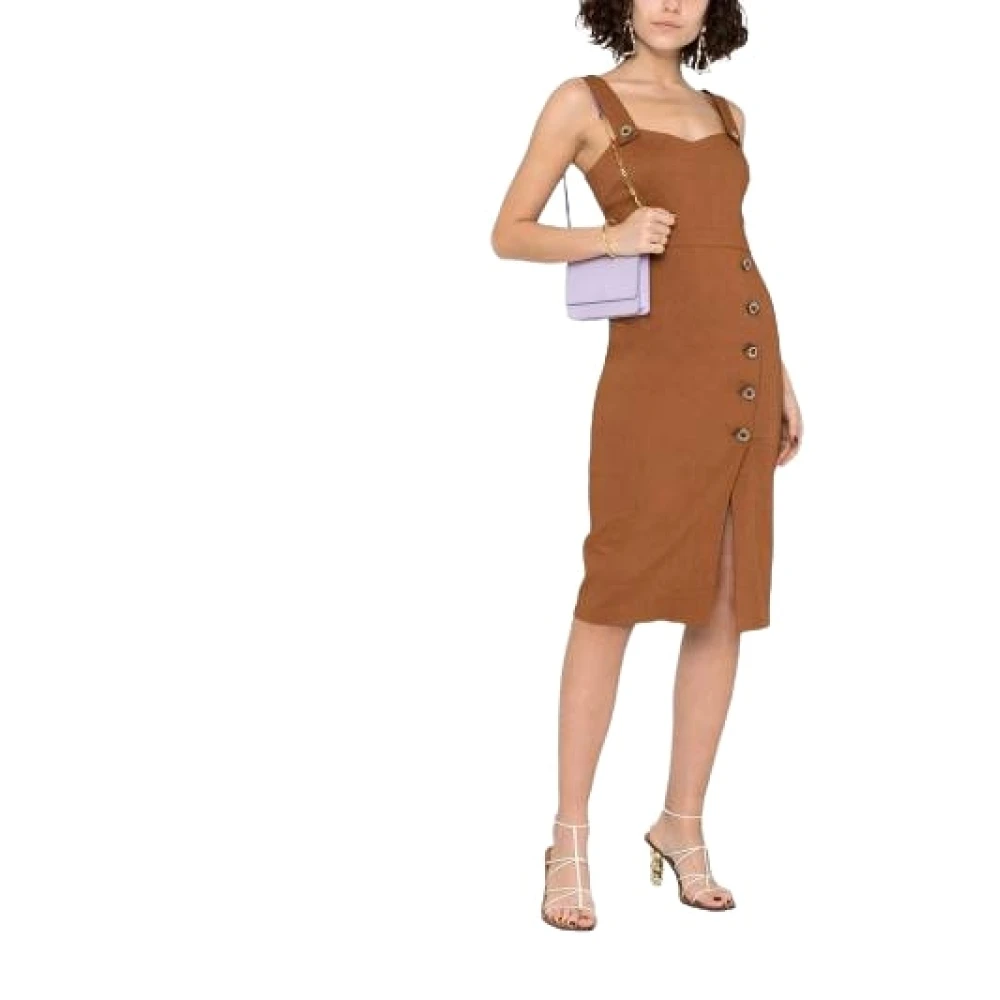 pinko Lange Jurk Brown Dames