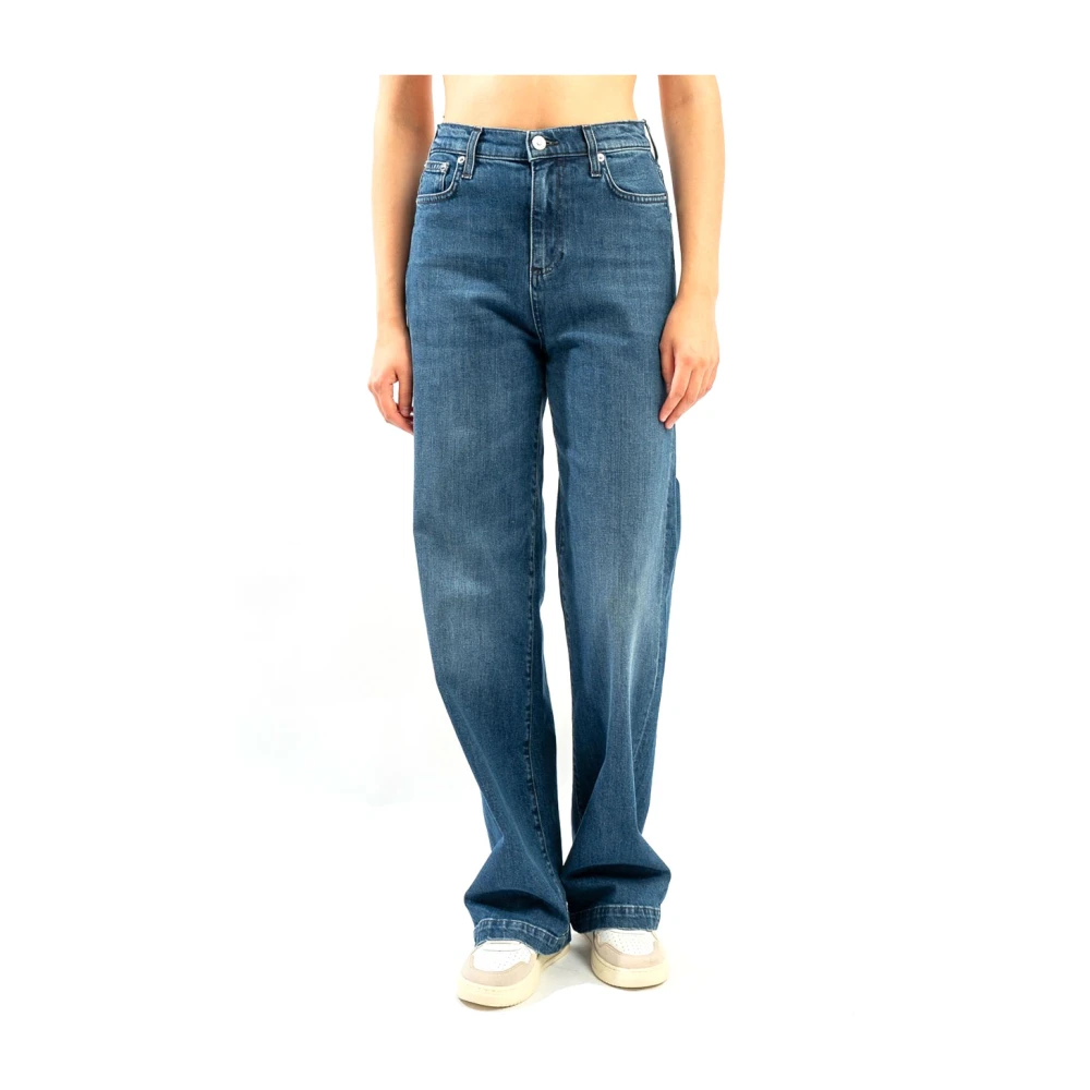 Roy Roger's 70s Geïnspireerde Flared Denim Jeans Blue Dames