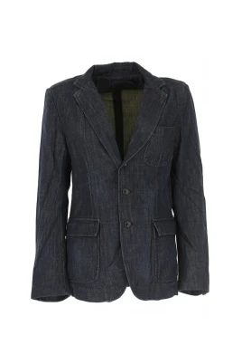 Denim Blazer med 2-knappsstängning