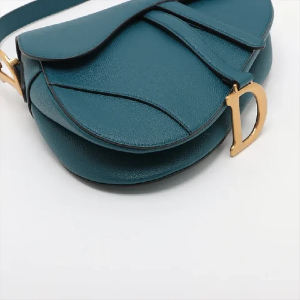 Dior Vintage Pre-owned Leather dior-bags Blue Dames