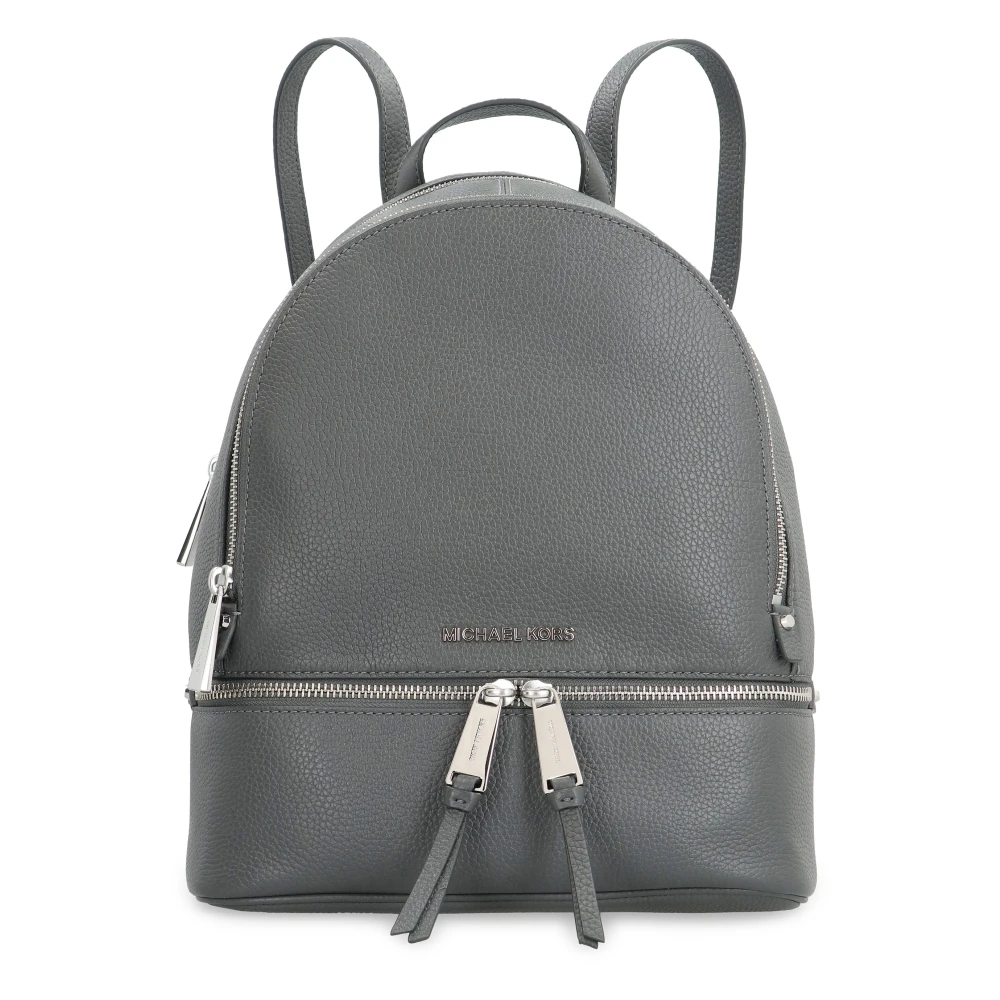 Michael Kors Grainy Leather Rugzak met Ritszakken Gray Dames
