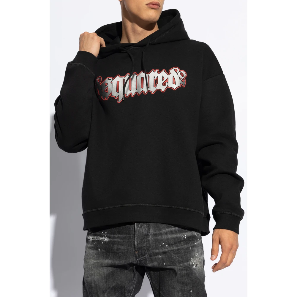 Dsquared2 Sweatshirt met logo Black Heren