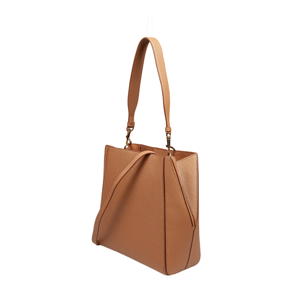 TORY BURCH Leren emmerzak in Tiramisu-kleur Brown Dames