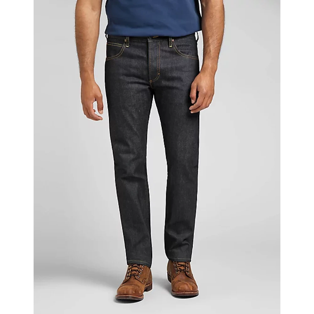 Lee Premium Standard Fit Jeans met Japanse Selvedge en gerecycled stof Blue Heren