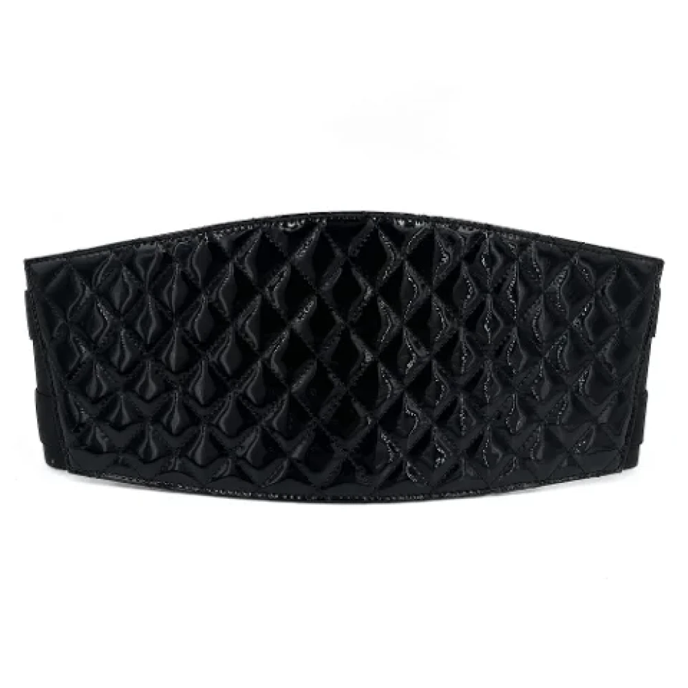 Chanel Vintage Pre-owned Leather belts Black Dames