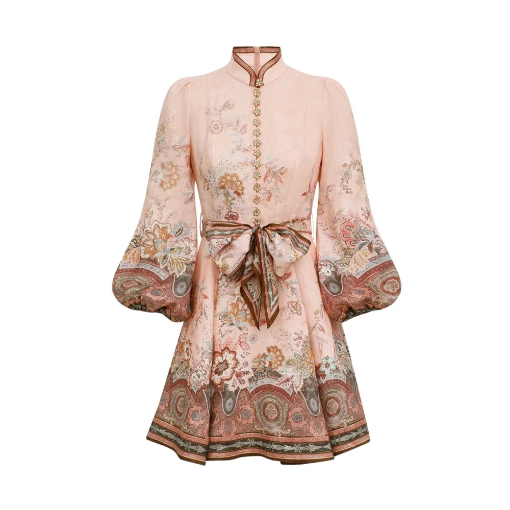 Zimmermann Women's Multicolor Short Dresses, 3XS, Alchemy Mini Dress