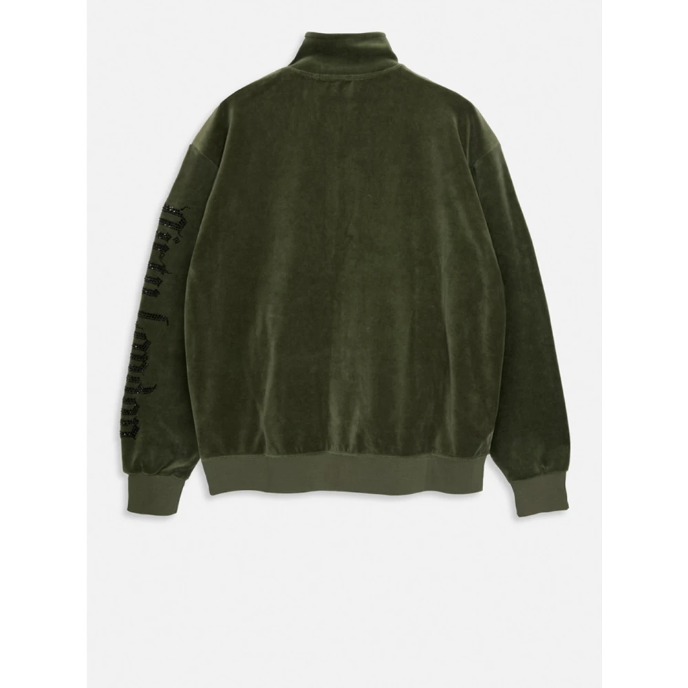 Juicy Couture Thyme Velours Rits Track Jacket Green Heren