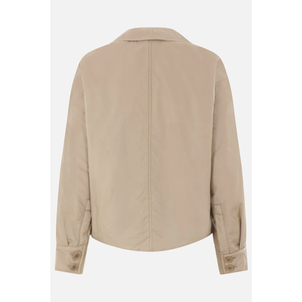 Aspesi Beige Nylon Thermore Jacket Shirt Beige Dames