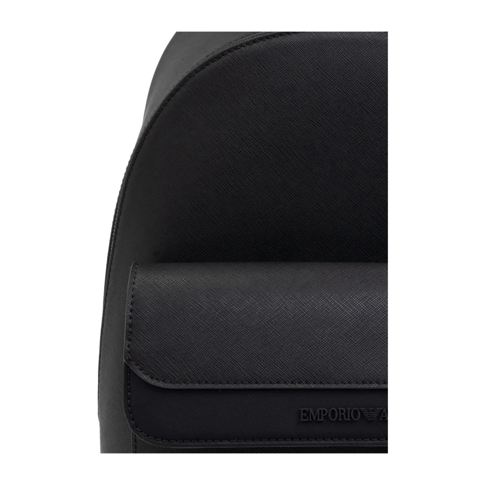 Emporio Armani Stijlvolle Rugzak voor Dagelijks Gebruik Black Heren