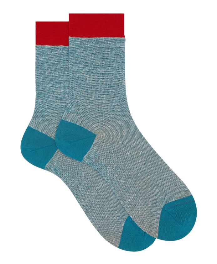 chaussettes-courtes-unies-en-coton-et-lin-bleu-clair-pour-hommes
