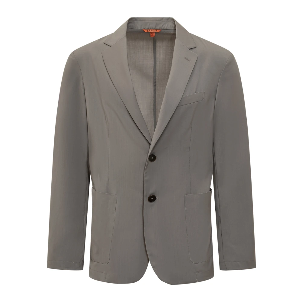 Barena Venezia Linnen Blazer met enkele rij knopen Gray Heren